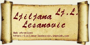 Ljiljana Lešanović vizit kartica